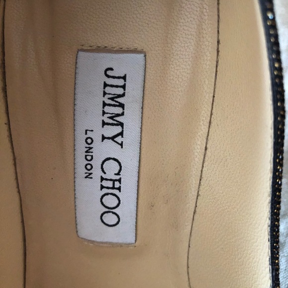 Jimmy Choo Abel Zebra-Print Lamé Pump, Black/Amber - Picture 5 of 10